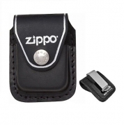 Чехол для зажигалки Zippo черный с клипсой.